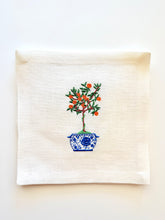 Load image into Gallery viewer, Orange Topiary Cocktail Napkins