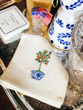 Load image into Gallery viewer, Orange Topiary Cocktail Napkins