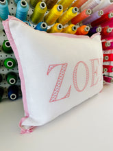 Load image into Gallery viewer, Pure Linen Name Pillow