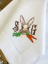 Load image into Gallery viewer, Bunny With Carrots Dinner Napkins
