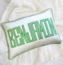 Load image into Gallery viewer, Pure Linen Appliqué Pillow Cover