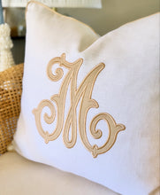 Load image into Gallery viewer, Pure Linen Appliqué Pillow Cover