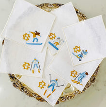 Load image into Gallery viewer, Skiers Cocktail Napkins